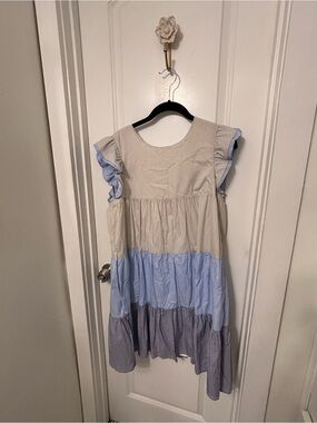Tiered Ruffle Sleeve Dress